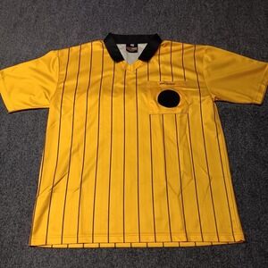 Final Decision Ref Jersey‎ Adult Large Yellow Striped Official Sports Referee